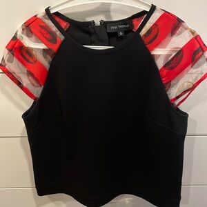 Black size small /petite almost perfect condition worn once - fun top